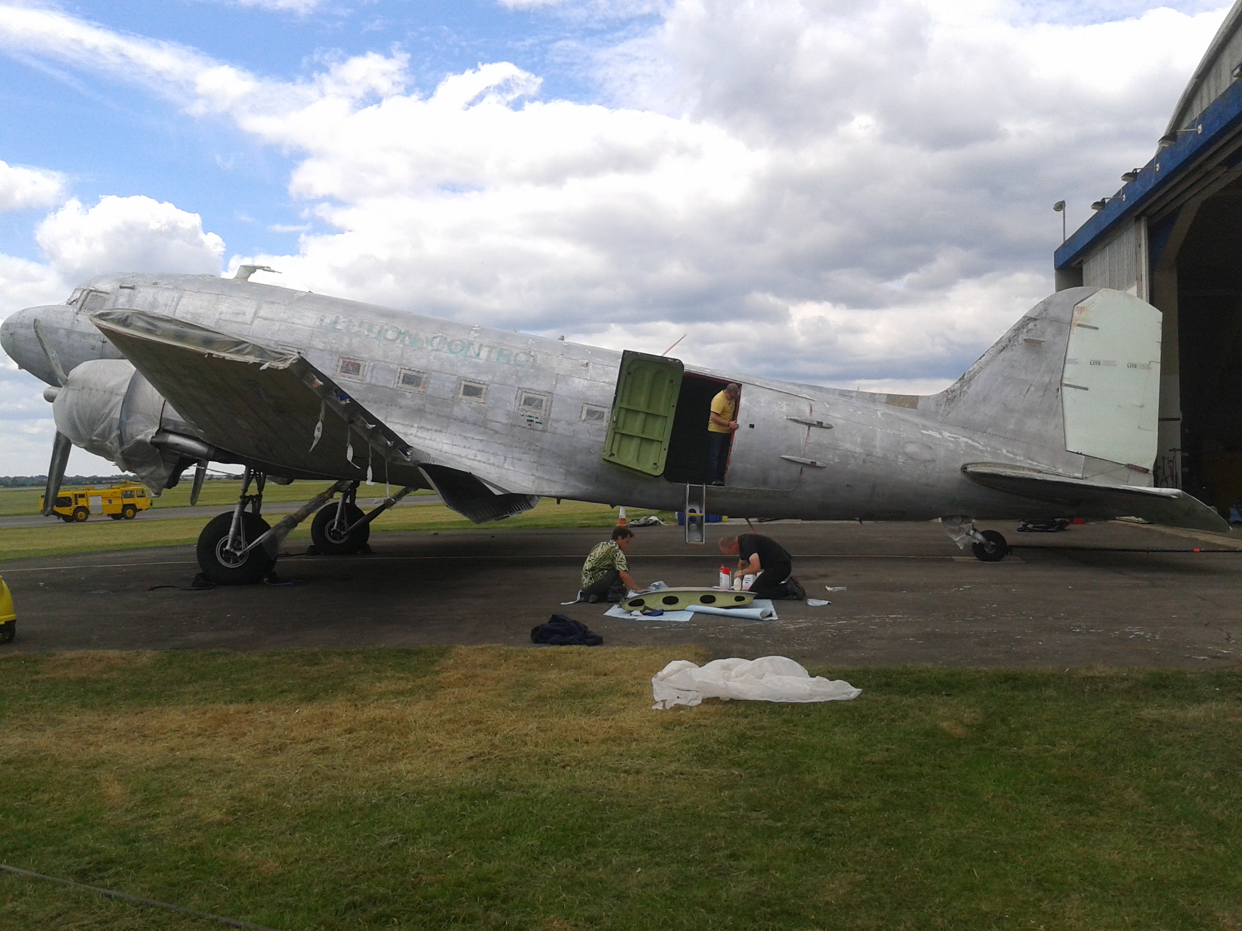 Dakota being refurbished at Reflight Air Works, Coventry